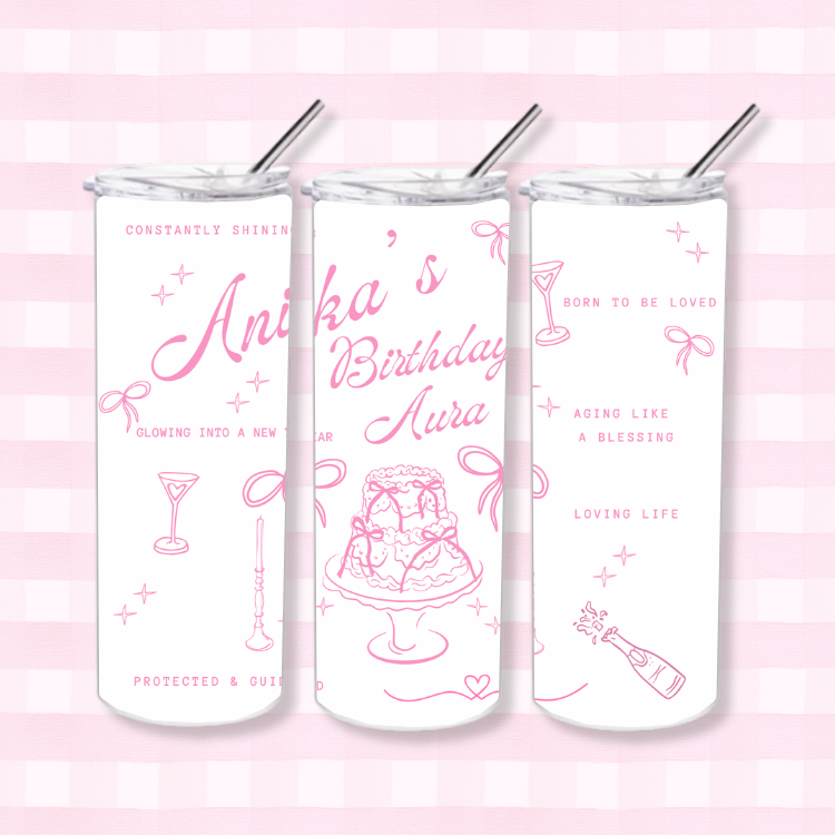 Birthday Aura Personalized Tumbler