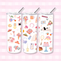 Girl in Pink Aesthetics Tumbler
